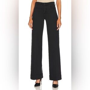 L’ AGENCE MADDEN High Rise Wide Leg Jeans- Washed Black